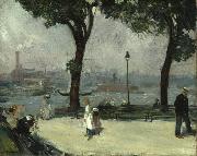 William Glackens East River Park oil painting on canvas